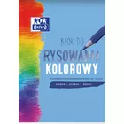 BLOK RYSUNKOWY KOLOROWY OXFORD A4, 10 KARTEK