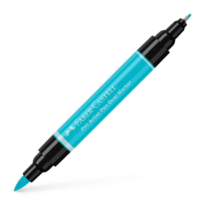 DWUSTRONNY PITT ARTIST PEN FABER-CASTELL, 154 LIGHT COBALT TURQUOISE