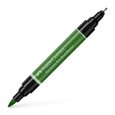 DWUSTRONNY PITT ARTIST PEN FABER-CASTELL, 167 PERMANENT GREEN OLIVE