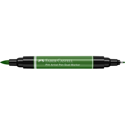 DWUSTRONNY PITT ARTIST PEN FABER-CASTELL, 167 PERMANENT GREEN OLIVE