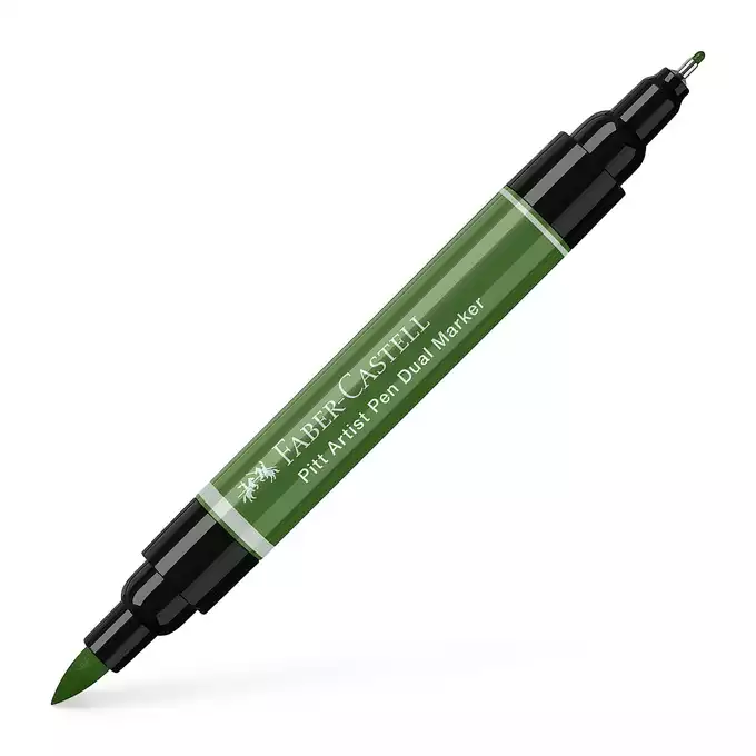 DWUSTRONNY PITT ARTIST PEN FABER-CASTELL, 174 CHROM GREEN OPAQUE