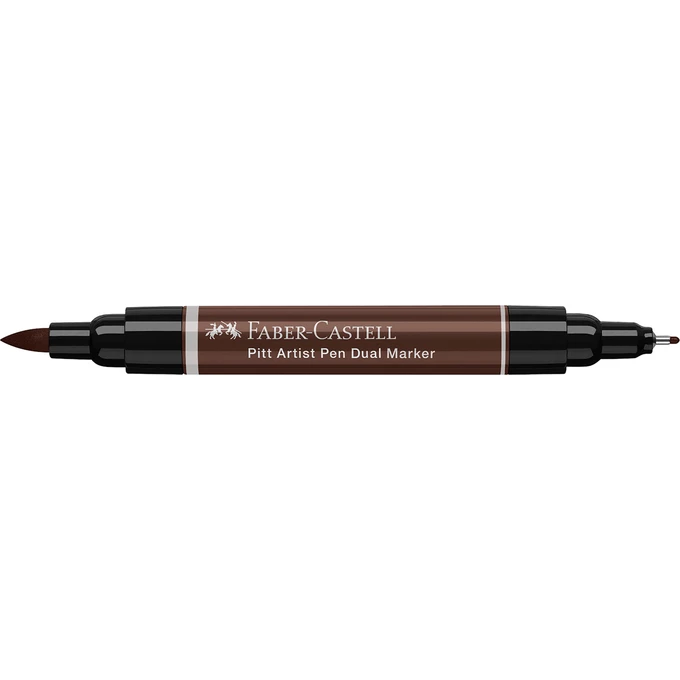 DWUSTRONNY PITT ARTIST PEN FABER-CASTELL, 175 DARK SEPIA