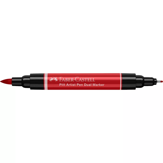 DWUSTRONNY PITT ARTIST PEN FABER-CASTELL, 219 DEEP SCARLET RED