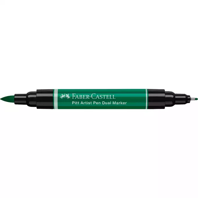 DWUSTRONNY PITT ARTIST PEN FABER-CASTELL, 264 DARK PHTHALO GREEN