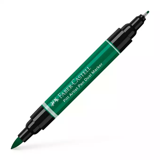 DWUSTRONNY PITT ARTIST PEN FABER-CASTELL, 264 DARK PHTHALO GREEN