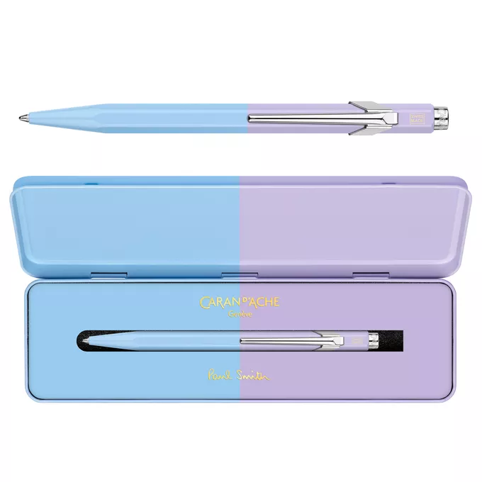 Długopis Caran d’Ache 849 Paul Smith Edycja #4 w pudełku Sky Blue/Lavender