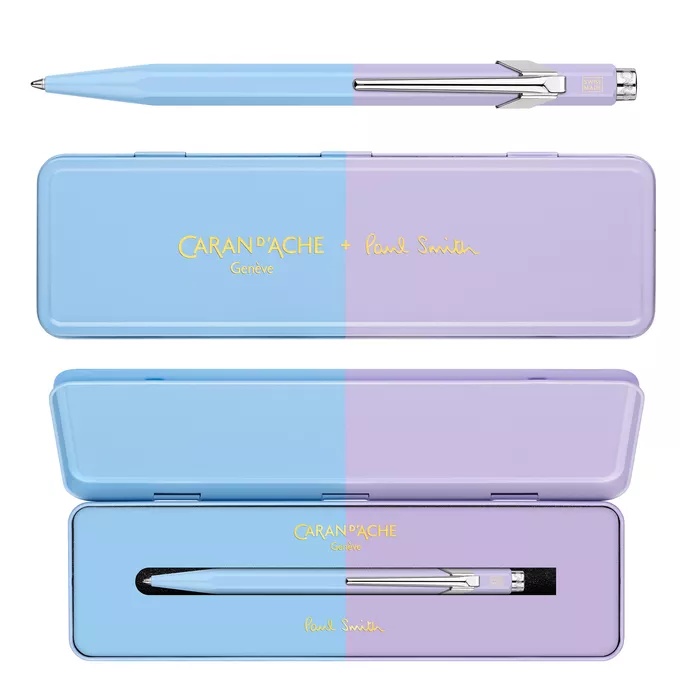 Długopis Caran d’Ache 849 Paul Smith Edycja #4 w pudełku Sky Blue/Lavender