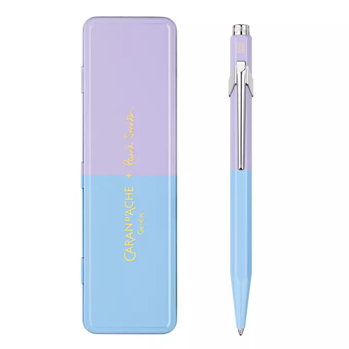 Długopis Caran d’Ache 849 Paul Smith Edycja #4 w pudełku Sky Blue/Lavender