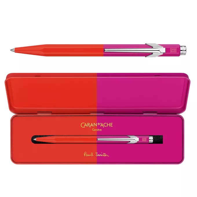 Długopis Caran d’Ache 849 Paul Smith Edycja #4 w pudełku WarmRed / MelrosePink