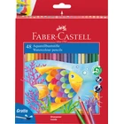 KREDKI AKWARELOWE FABER-CASTELL, 48 KOLORY + PĘDZELEK