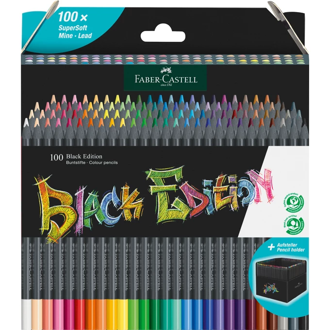 KREDKI BLACK EDITION FABER-CASTELL, 100 KOLORÓW