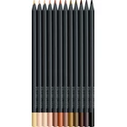 KREDKI BLACK EDITION FABER-CASTELL, 12 KOLORÓW W ODCIENIACH SKÓRY