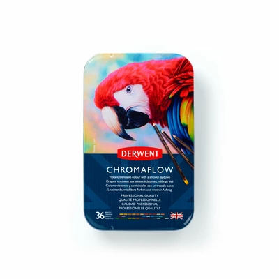 Kredki Chromaflow Derwent, 36 szt. w pudełku metalowym