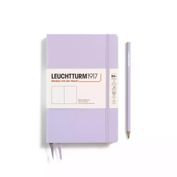 NOTATNIK LEUCHTTURM1917 PAPERBACK B6+, TWARDA OPRAWA, LILIOWY