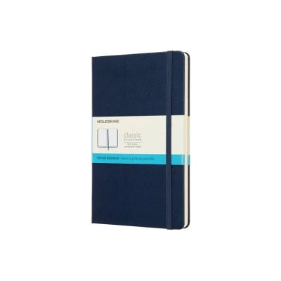 NOTES MOLESKINE CLASSIC L (13X21 CM) W KROPKI, TWARDA OPRAWA, SAPPHIRE BLUE, 240 STRON, NIEBIESKI