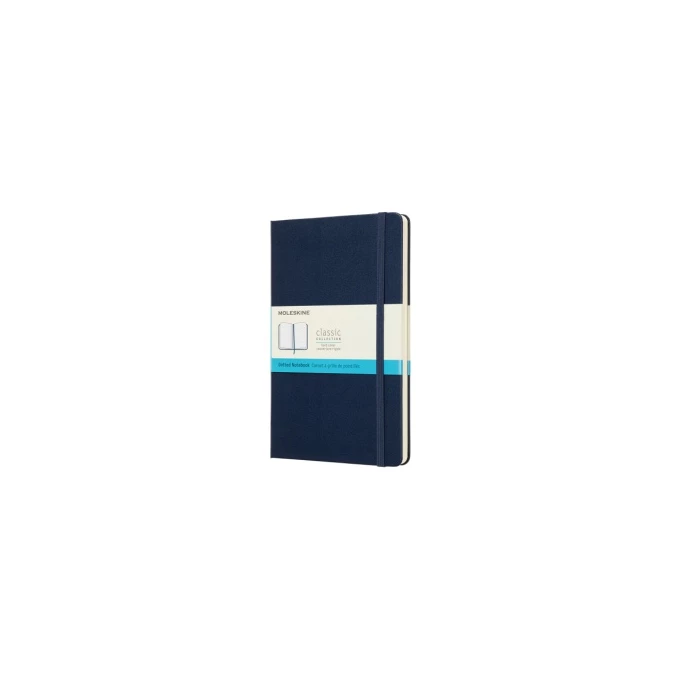 NOTES MOLESKINE CLASSIC L (13X21 CM) W KROPKI, TWARDA OPRAWA, SAPPHIRE BLUE, 240 STRON, NIEBIESKI