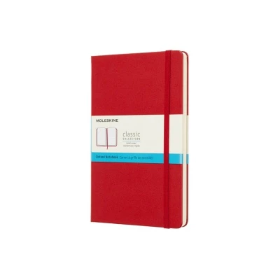 NOTES MOLESKINE CLASSIC L (13X21 CM) W KROPKI, TWARDA OPRAWA, SCARLET RED, 240 STRON, CZERWONY