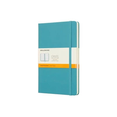 NOTES MOLESKINE CLASSIC L (13X21 CM) W LINIE, TWARDA OPRAWA, REEF BLUE, 240 STRON, TURKUSOWY