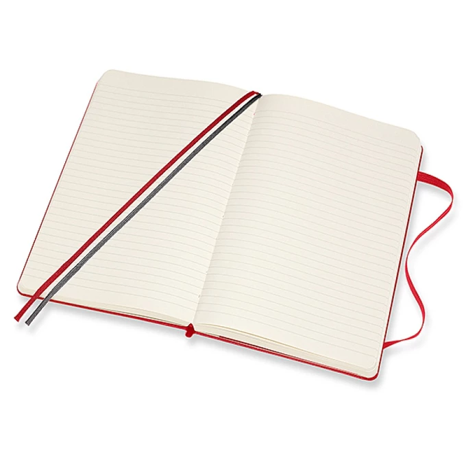 NOTES MOLESKINE CLASSIC L (13X21 CM), W LINIE, TWARDA OPRAWA, SCARLET RED, 400 STRON, CZERWONY