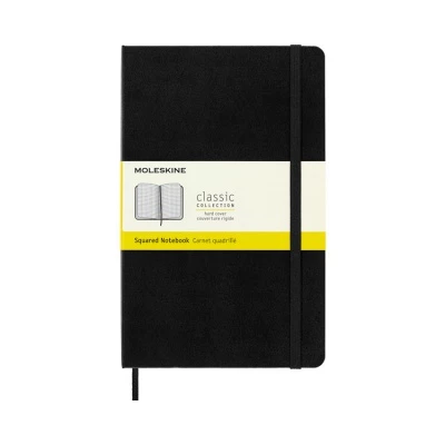 NOTES MOLESKINE CLASSIC L (13X21CM) W KRATKĘ, TWARDA OPRAWA, 240 STRON, CZARNY