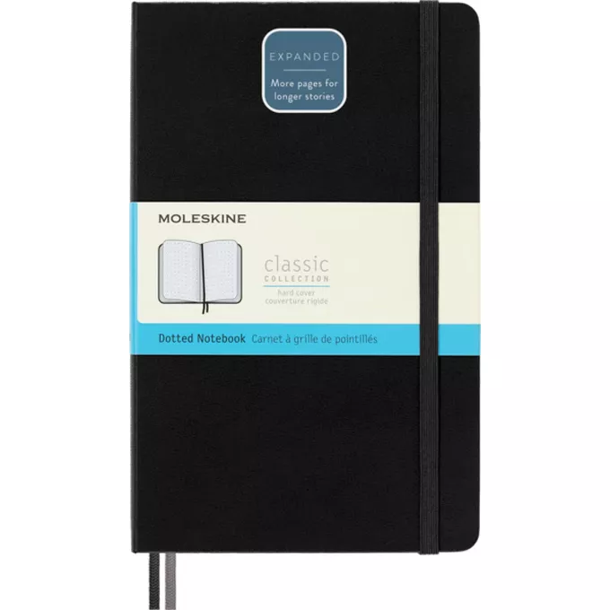 NOTES MOLESKINE CLASSIC L (13X21CM) W KROPKI, TWARDA OPRAWA, 400 STRON, CZARNY