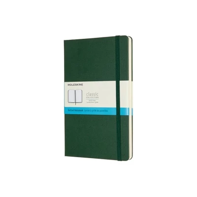 NOTES MOLESKINE CLASSIC L (13X21CM) W KROPKI, TWARDA OPRAWA, MYRTLE GREEN, 240 STRON, ZIELONY