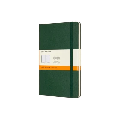 NOTES MOLESKINE CLASSIC L (13X21CM) W LINIE, TWARDA OPRAWA, MYRTLE GREEN, 240 STRON, ZIELONY