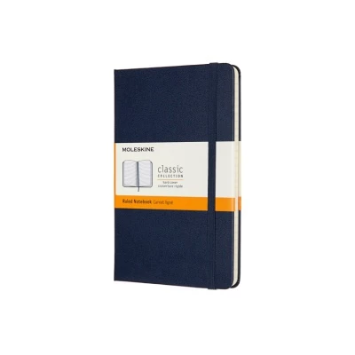 NOTES MOLESKINE CLASSIC M (11,5X18 CM) W LINIE, TWARDA OPRAWA, SAPPHIRE BLUE, 208 STRON, NIEBIESKI