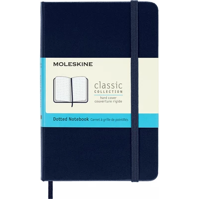 NOTES MOLESKINE CLASSIC P, 9X14 CM, W KROPKI, TWARDA OPRAWA, SAPPHIRE BLUE, 192 STRONY, NIEBIESKI