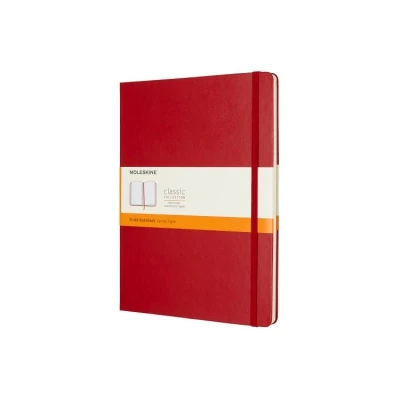 NOTES MOLESKINE CLASSIC XL (19X25 CM) W LINIE, TWARDA OPRAWA, 192 STRONY, CZERWONY