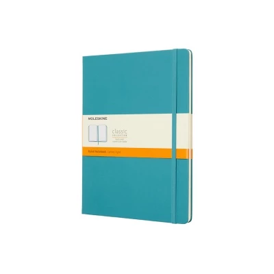 NOTES MOLESKINE CLASSIC XL (19X25 CM) W LINIE, TWARDA OPRAWA, REEF BLUE, 192 STRONY, TURKUSOWY