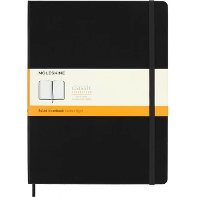 NOTES MOLESKINE CLASSIC XL (19X25CM) W LINIE, TWARDA OPRAWA, 192 STRONY, CZARNY