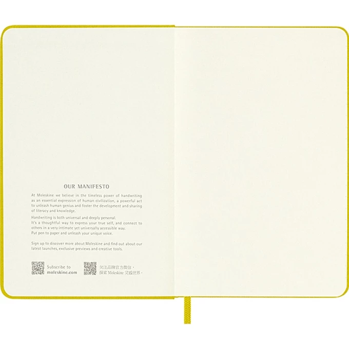 NOTES MOLESKINE P (9x14CM) LINIE, TWARDA OPRAWA, HAY YELLOW, 192 STRONY