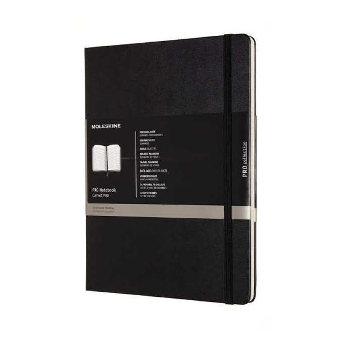 NOTES MOLESKINE PROFESSIONAL XL (19X25 CM), TWARDA OPRAWA, 192 STRONY, CZARNY