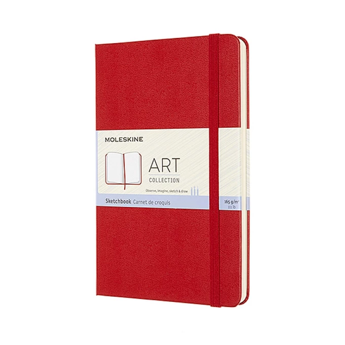 SZKICOWNIK MOLESKINE M (11,5X18 CM), TWARDA OPRAWA, 88 STRON, CZERWONY