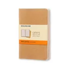 ZESTAW 3 ZESZYTÓW MOLESKINE CAHIER JOURNALS P (9X14CM), W LINIE, 64 STRONY, PIASKOWY