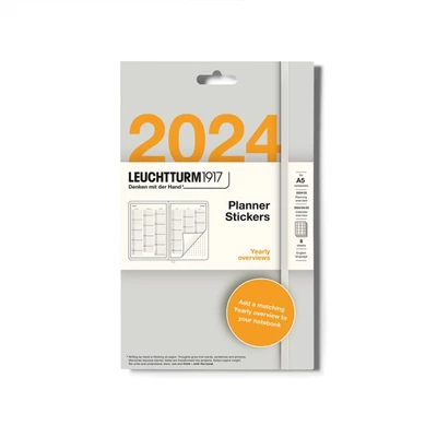 ZESTAW NAKLEJEK LEUCHTTURM1917 PLANER ROCZNY 2024/2025 A5 (8 NAKLEJEK, PRZEGLĄD ROCZNY 24/25, PRZEGLĄD PROJEKTÓW 2024)