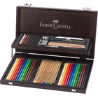 ART&amp;GRAPHIC KOMPENDIUM KASETA DREWNIANA 53 ELEMENTY, FABER-CASTELL