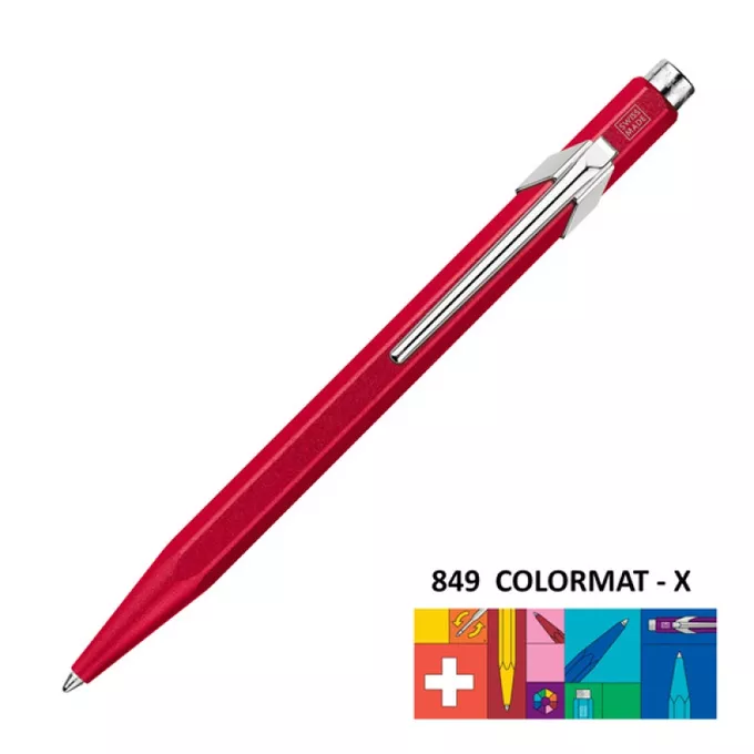 DŁUGOPIS CARAN D'ACHE 849 COLORMAT-X, CZERWONY