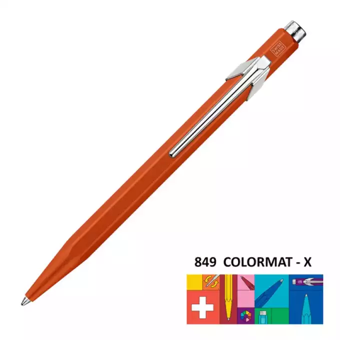 DŁUGOPIS CARAN D'ACHE 849 COLORMAT-X, POMARAŃCZOWY