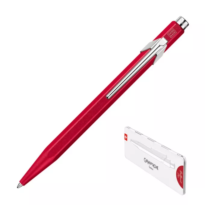 DŁUGOPIS CARAN D'ACHE 849 COLORMAT-X, W PUDEŁKU, CZERWONY