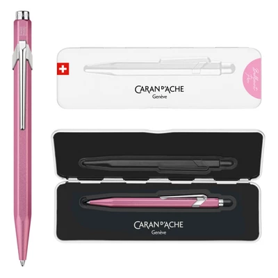 DŁUGOPIS CARAN D'ACHE 849 COLORMAT-X, W PUDEŁKU, RÓŻOWY