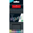 KREDKI BLACK EDITION FABER-CASTELL, 12 KOLORÓW METALICZNYCH