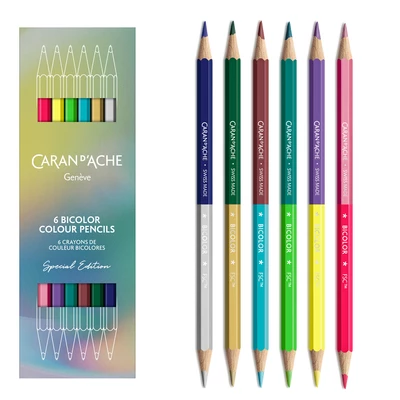 Kredki Caran d’Ache Bicolor Claim Your Style #5, 6 kolorów w pudełku