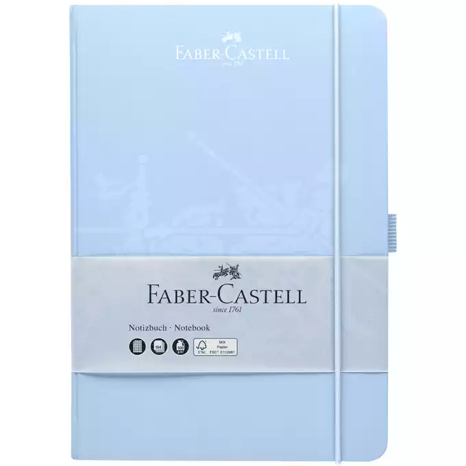 NOTATNIK A5 FABER-CASTELL, SKY BLUE, 194K W KRATKĘ