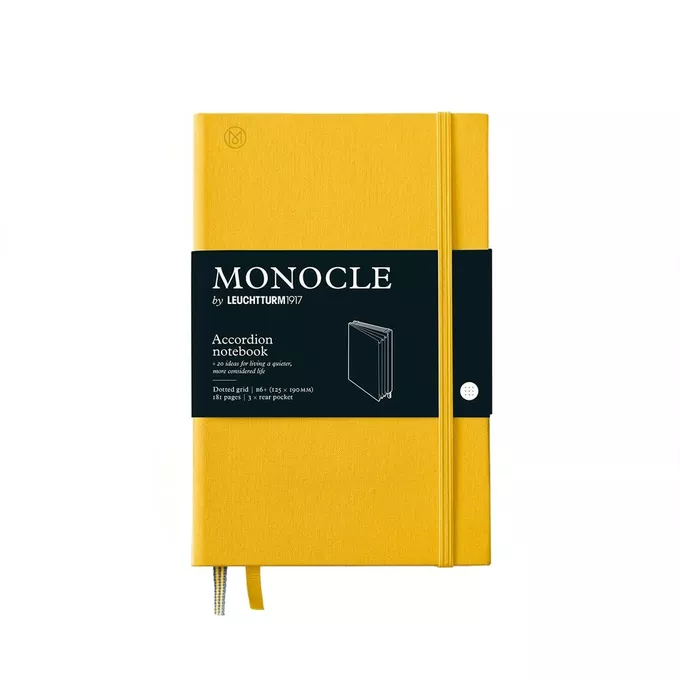 NOTATNIK Z ORGANIZEREM MONOCLE BY LEUCHTTURM1917, PAPERBACK (B6+), ŻÓŁTY W KROPKI