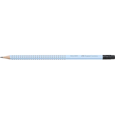 OŁÓWEK GRIP 2001 B Z GUMKĄ FABER-CASTELL, SKY BLUE