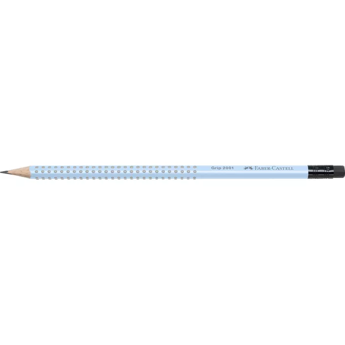 OŁÓWEK GRIP 2001 B Z GUMKĄ FABER-CASTELL, SKY BLUE