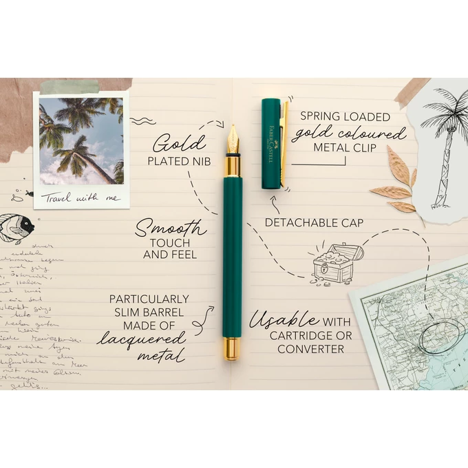 PIÓRO WIECZNE NEO SLIM FABER-CASTELL, RAINFOREST GOLD