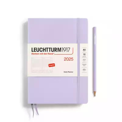 PLANER DZIENNY LEUCHTTURM1917 MEDIUM (A5) 2025 12 MIESIĘCY LILAC (LILIOWY)